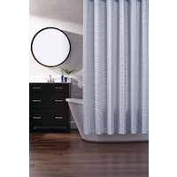 CANVAS Polyester Machine Wash Chevron Shower Curtain, 72-in x 72-in Composite_or_Mixed