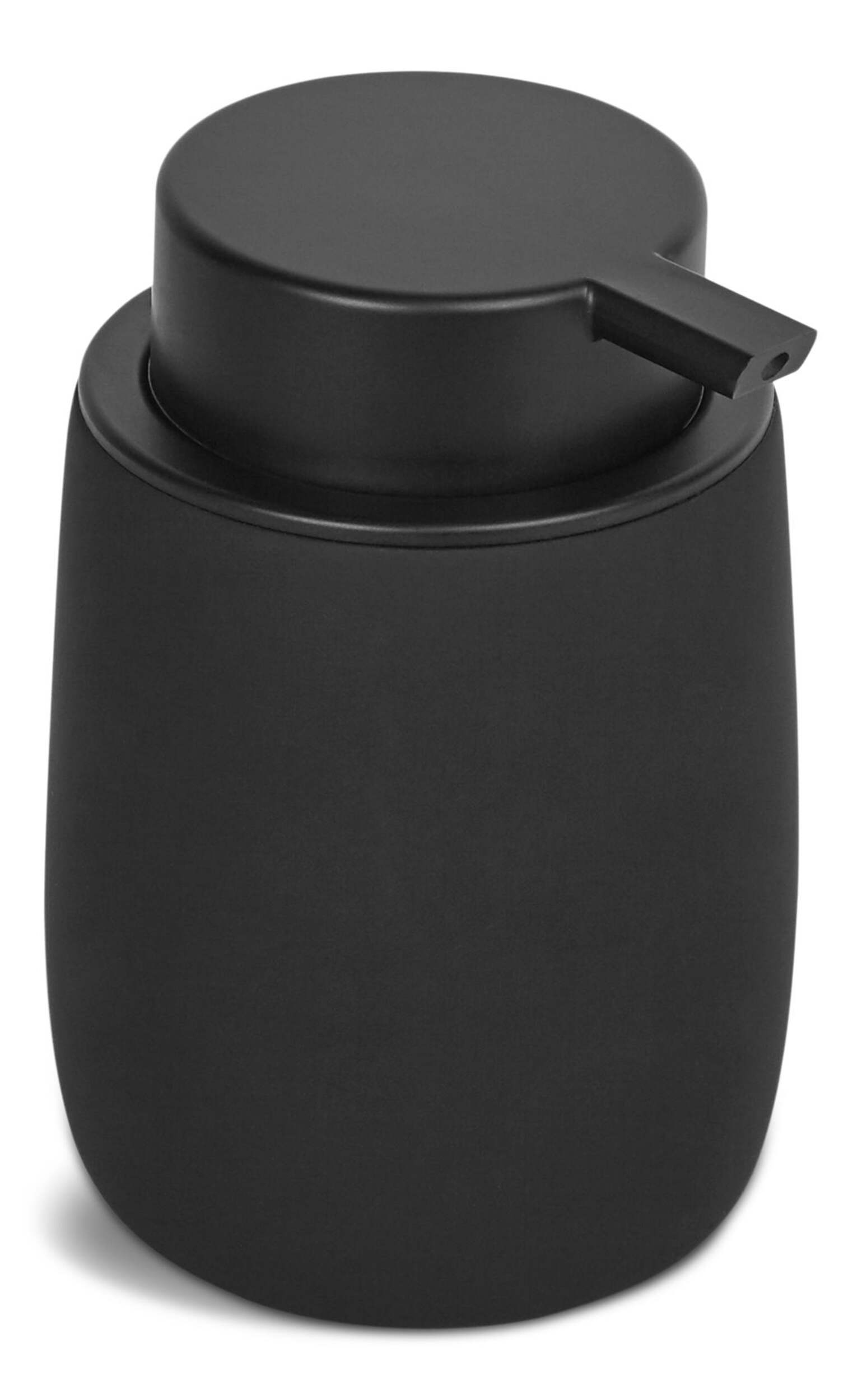 Polyresin Soap Pump Black Front_Three_Fourths_Angled_Right