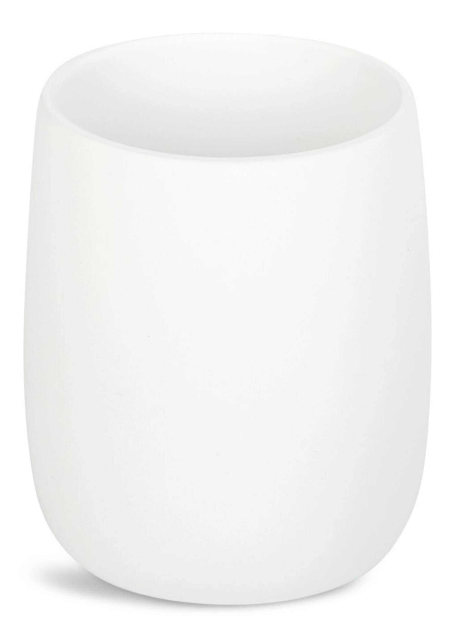 Polyresin Tumbler, White Front_Elevated