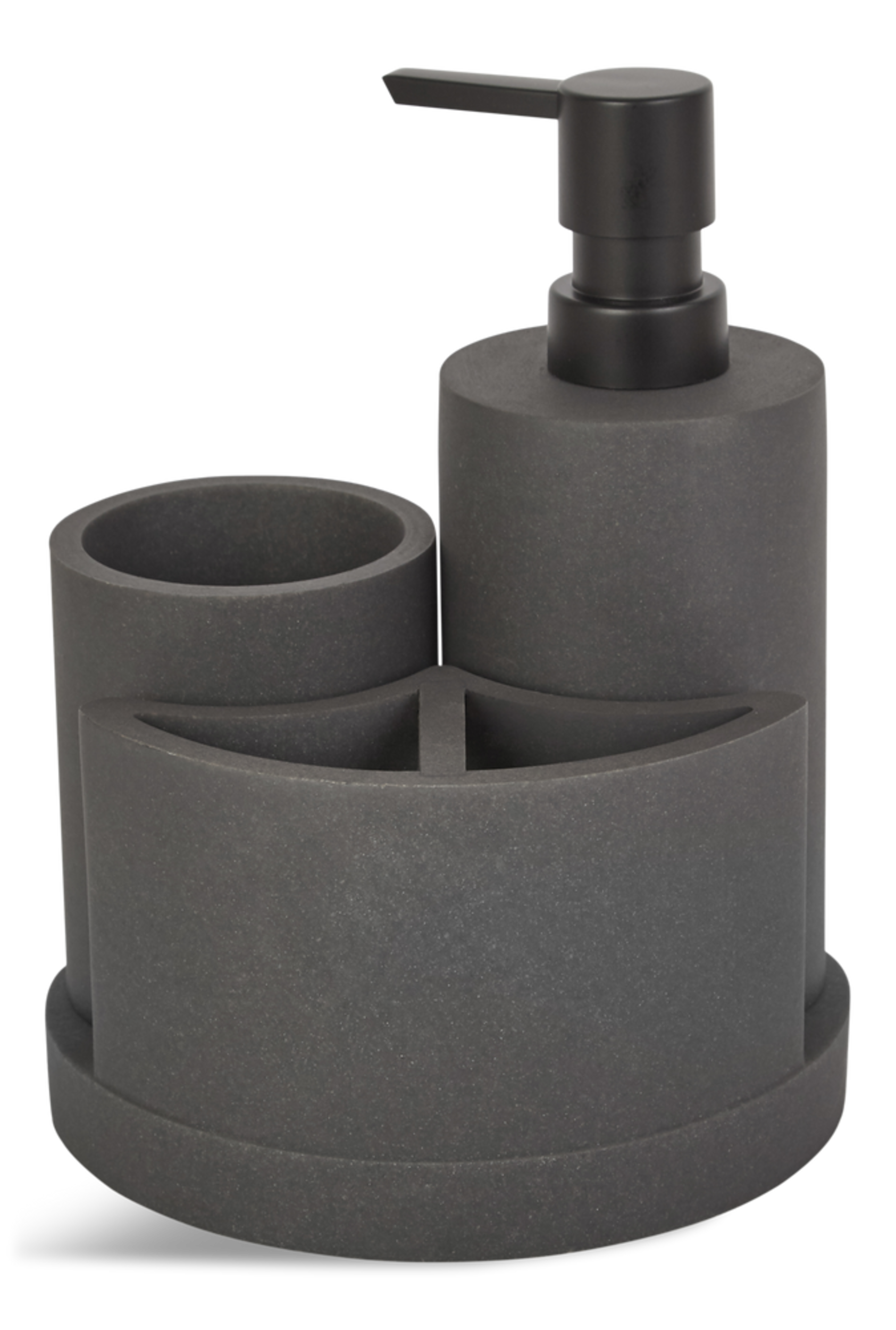 Dark Grey Bathroom Set, 3-pc Front_Elevated