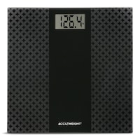Accuweight Digital Bathroom Scale, Black, 400-lb Overhead_Flat