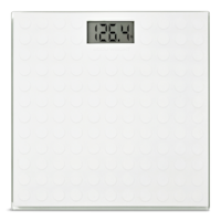 Accuweight Anti-Slip Digital Bathroom Scale, White, 400-lb Overhead_Flat