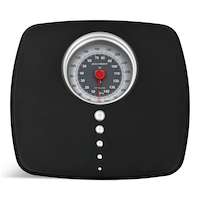 Accuweight Mechanical Bathroom Scale, Black, 330-lb