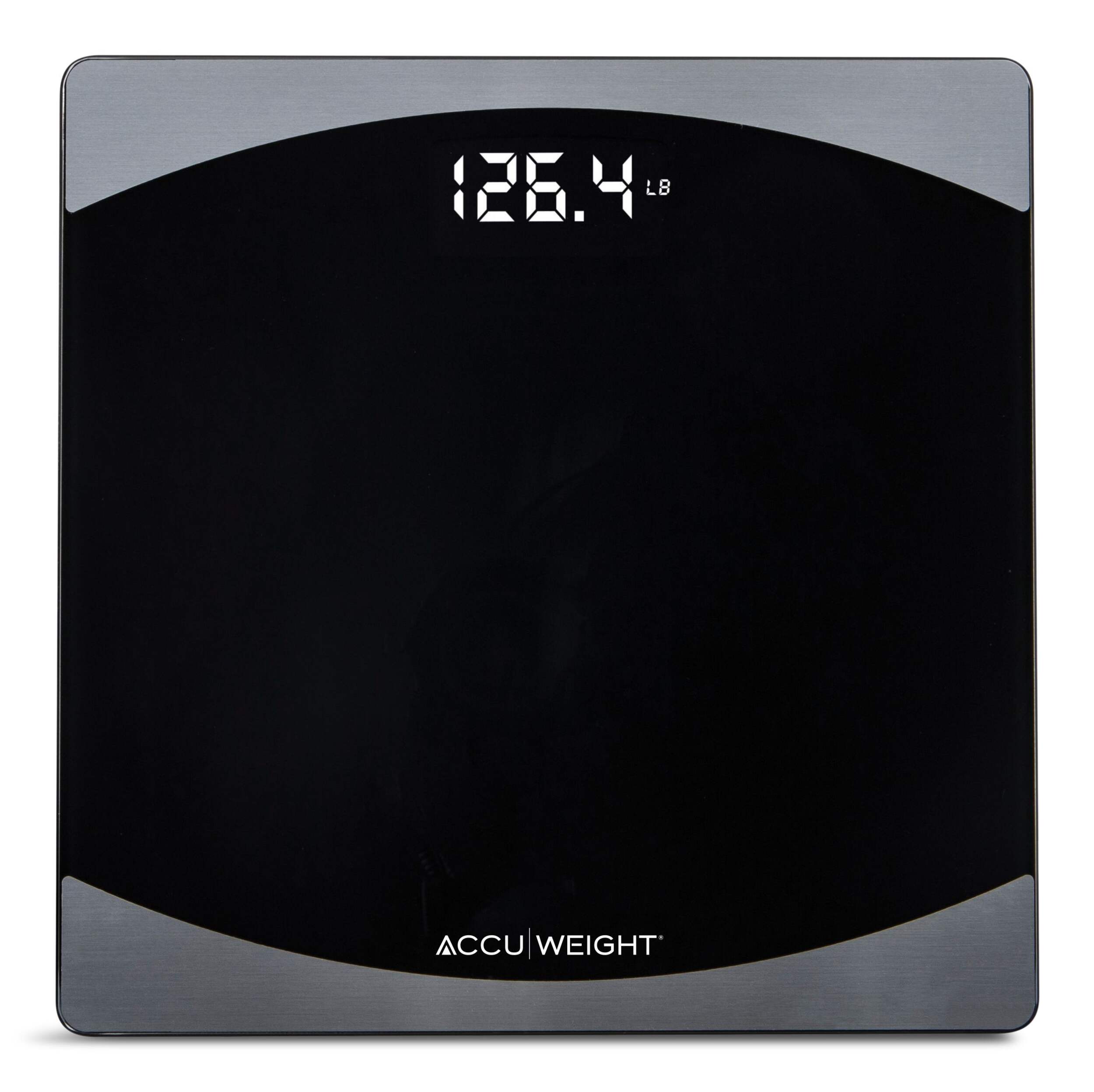 Accuweight Digital Bathroom Scale, Silver/Black, 400-lb Overhead_Flat