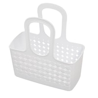 iDesign Orbz Small Tote Portable Shower Caddy with Handle, White
