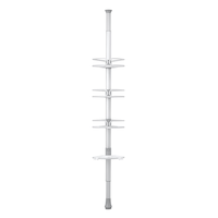 OXO Aluminum Quick Extend Tension Pole Shower Caddy, Grey, 9-ft