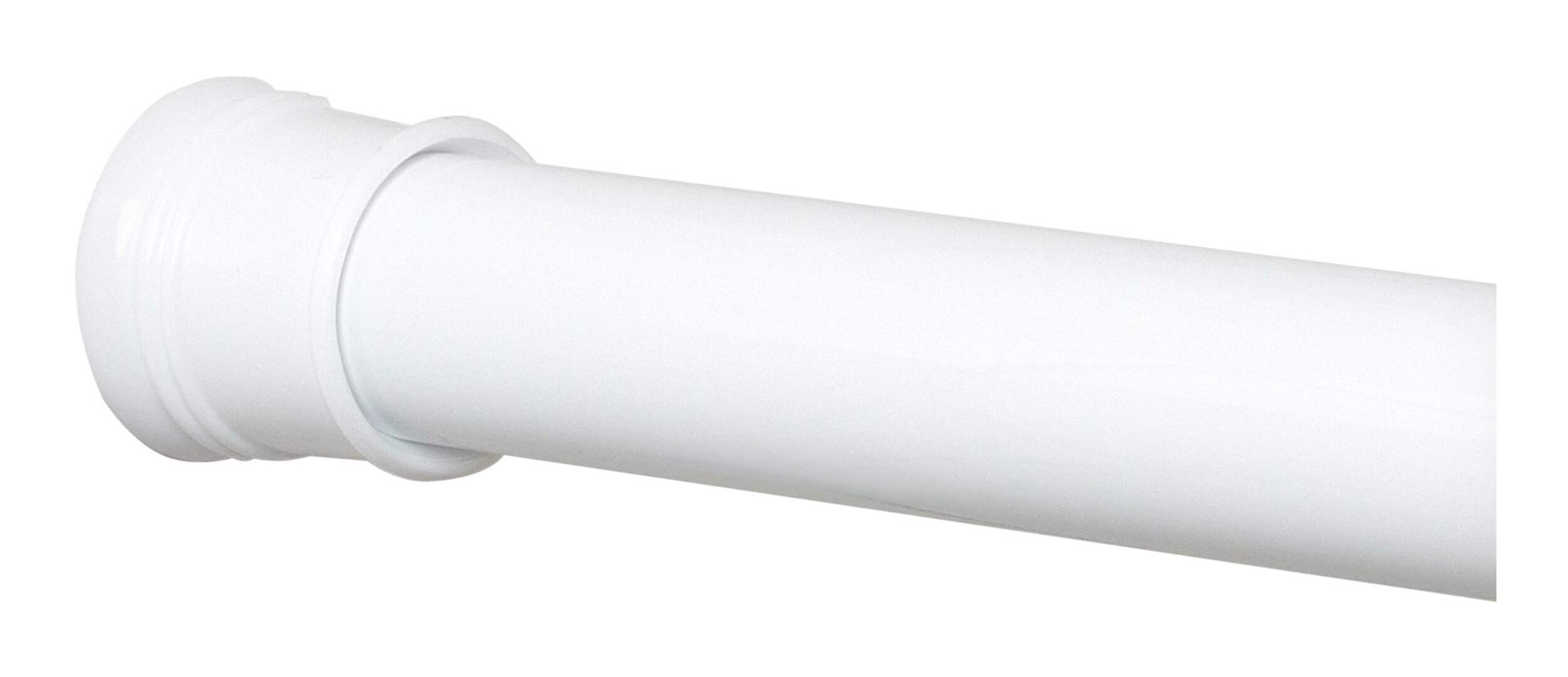 For Living Adjustable Shower Curtain Tension Rod, White, 44-in to 72-in CloseUp
