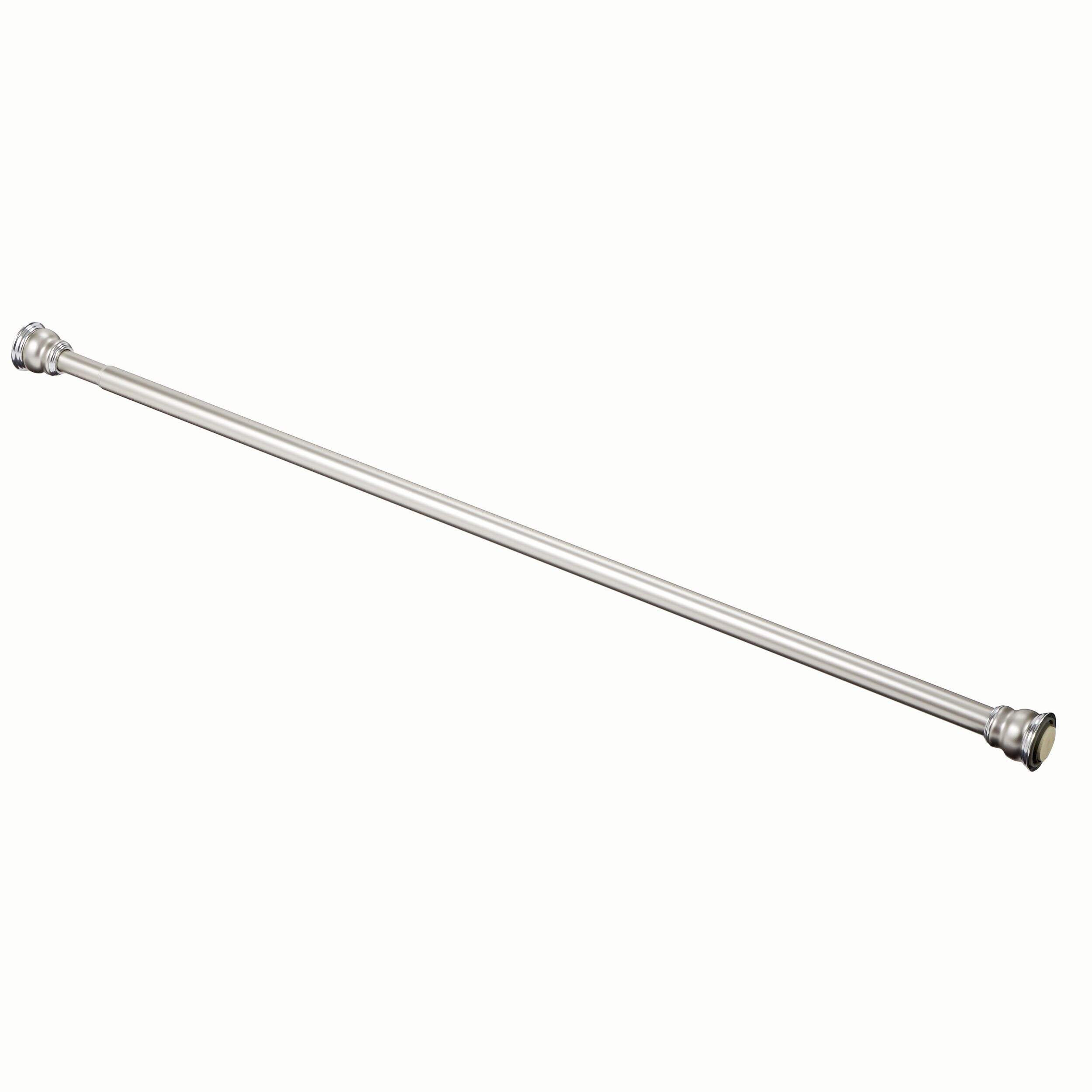 For Living Adjustable Aluminum Two-Tone Shower Curtain Tension Rod, 44-in to 72-in Side_Left
