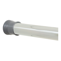 For Living Adjustable Rust-Resistant Shower Curtain Tension Rod, Chrome, 44-in to 72-in