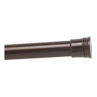 For Living Adjustable Rust-Resistant Shower Curtain Tension Rod, Bronze, 44-in to 72-in