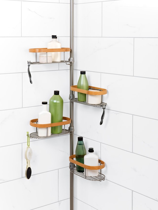 Bamboo Pole 4Shelf Shower Caddy Canadian Tire