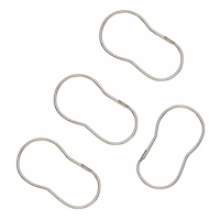 Anneaux en métal durables pour rideau de douche For Living, chrome, paq. 12