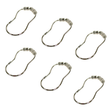 Crochets de rideau de douche For Living à motif de rouleaux, chrome, paq. 12 Composite_or_Mixed