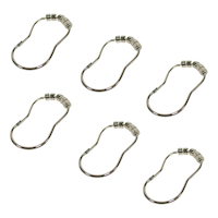 Crochets de rideau de douche For Living à motif de rouleaux, chrome, paq. 12 Composite_or_Mixed