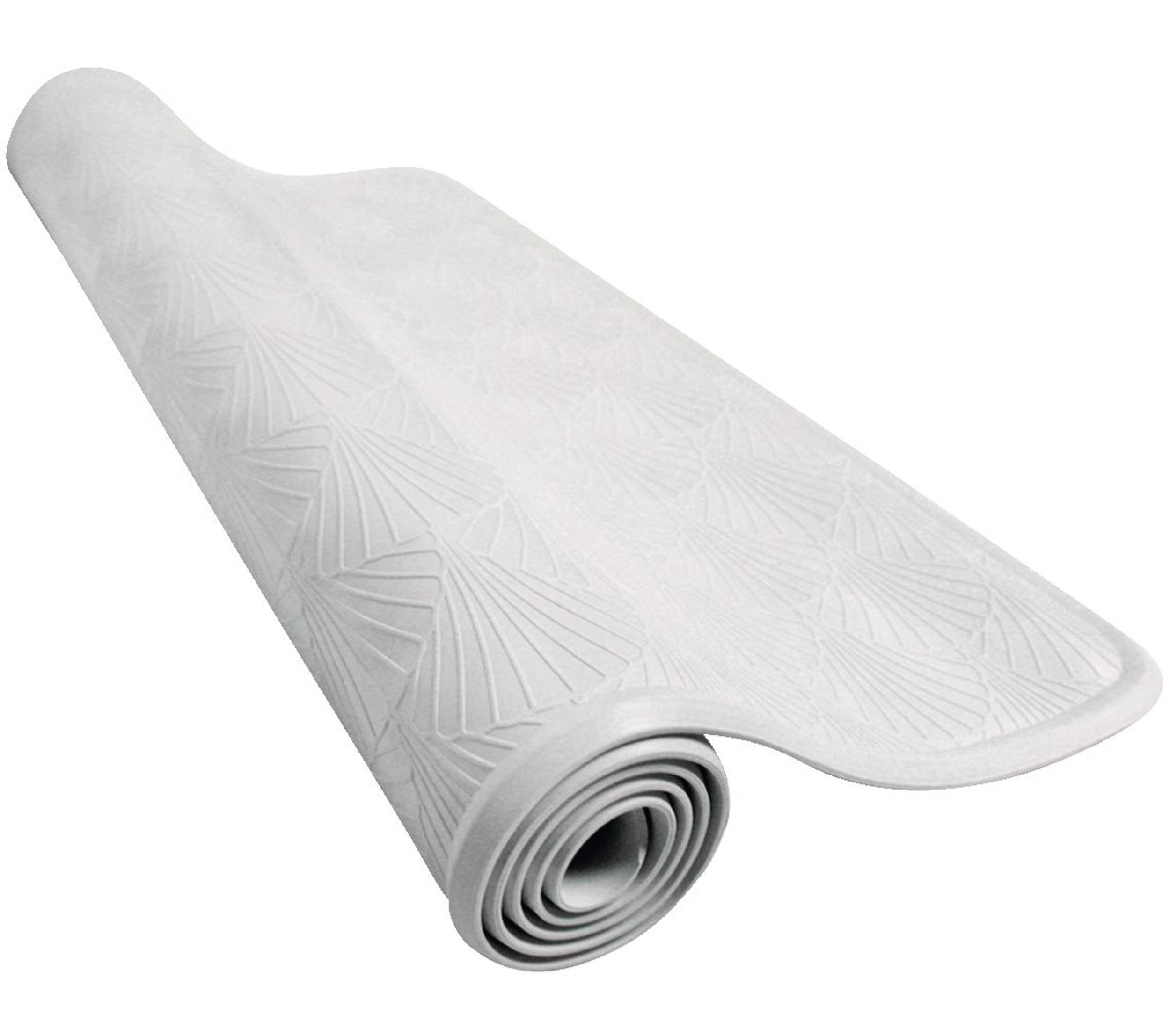 Simplicite Anti-Slip Rubber Bath Tub Mat, White, 16-in x 27-in Front_Angled_Right