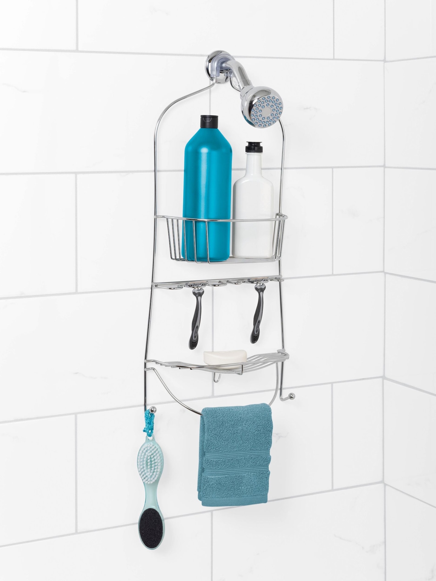 For Living Chrome Shower Caddy Canadian Tire