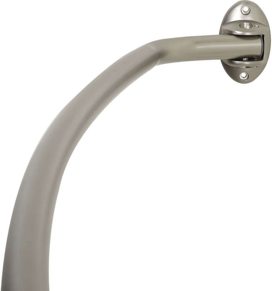 For Living Adjustable Aluminum Curved Shower Curtain Dual Mount Rod