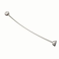 For Living Adjustable Aluminum Curved Shower Curtain Rail/Rod, Dual Mount, Assorted Finish, 50-in to 72-in
