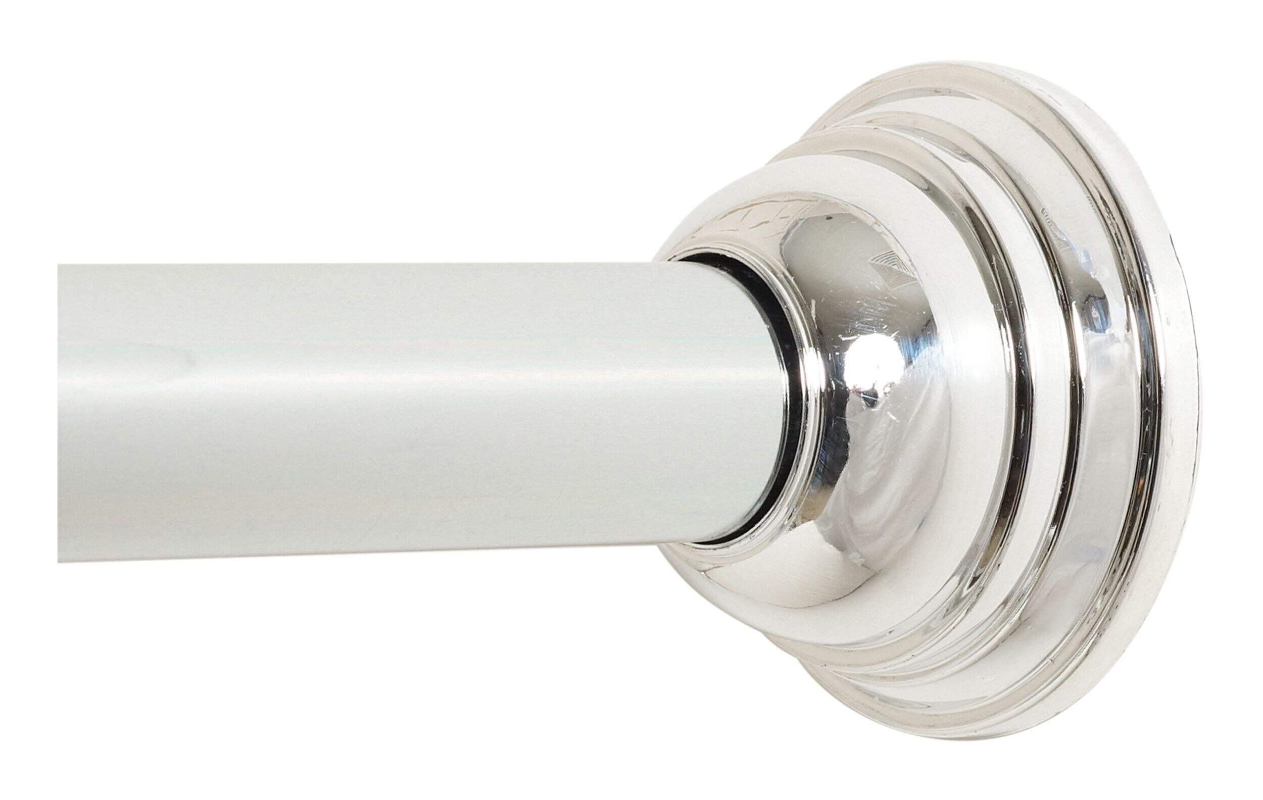 For Living Adjustable Shower Curtain Tension Rod, Chrome, 44-in to 72-in CloseUp