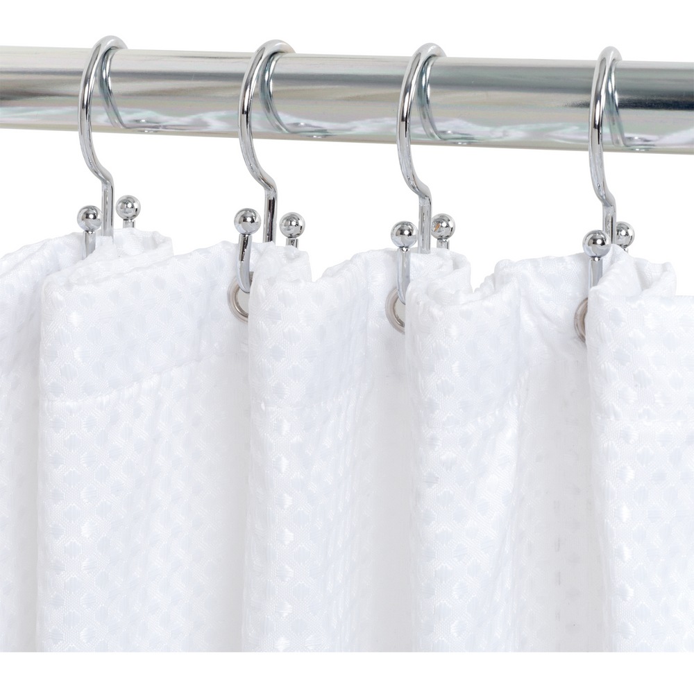 Double Shower Curtain Hooks, Chrome Canadian Tire