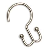 Rideau de douche For Living à crochet double, nickel, paq. 12 Front_Angled_Right