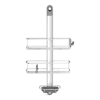 Simplehuman Medium Adjustable Shower Caddy, Stainless Steel and Anodized Aluminum