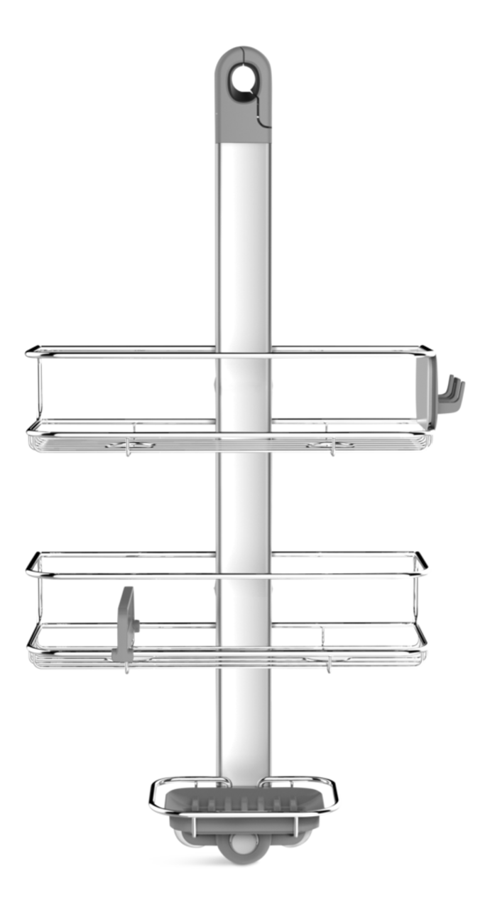 simplehuman Adjustable and Extendable Shower Caddy XL, Stainless Steel and  Anodized Aluminum