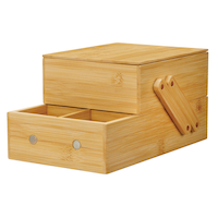 CANVAS 2-Levels Bamboo Bathroom/Vanity Organizer