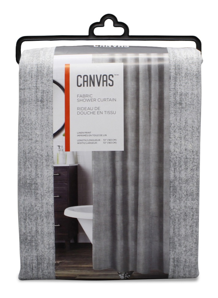 CANVAS Fabric Stripes Shower Curtain, 72in x 72in Canadian Tire