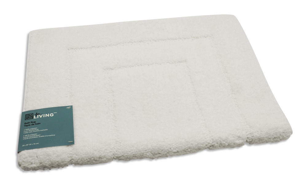 For Living Machine Wash Polyester NonSlip Back Bath Rug, Assorted