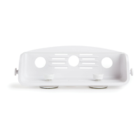 Umbra Flex Gel-Lock Rust-Resistant Bin Shower Caddy, with Hooks, White