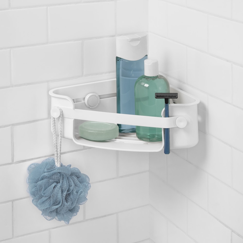 Umbra Flex GelLock RustResistant Corner Shower Caddy, with Hooks
