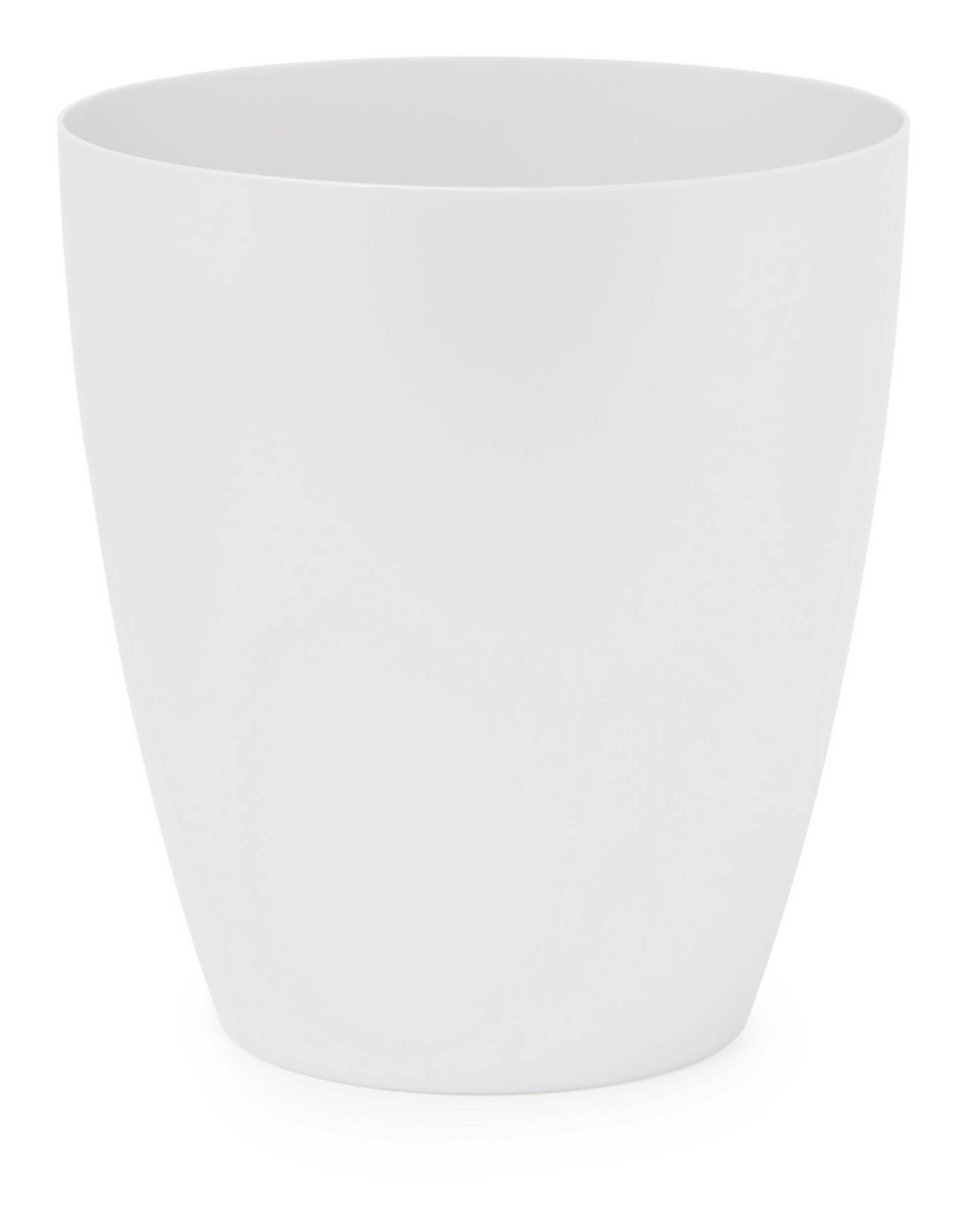 Umbra Hydra Plastic Compact Waste Can/Trash Can, Metallic White, 9-L Front_Elevated