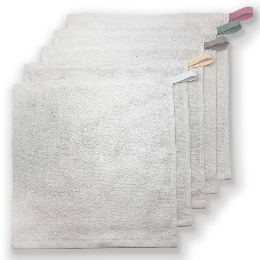 Machine Wash Cotton Absorbent Washcloth, with Hanging Loop, 12 x 12in5pk Canadian Tire