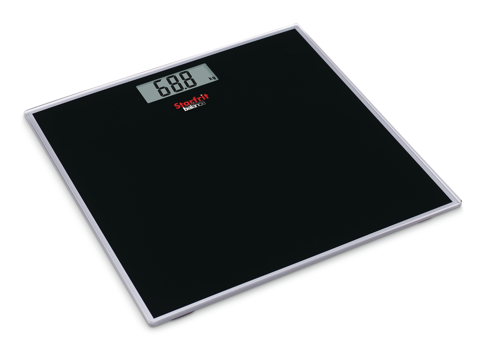 Starfrit Balance Digital LCD Display Glass Bathroom Scale/Weight Scale, Black Canadian Tire