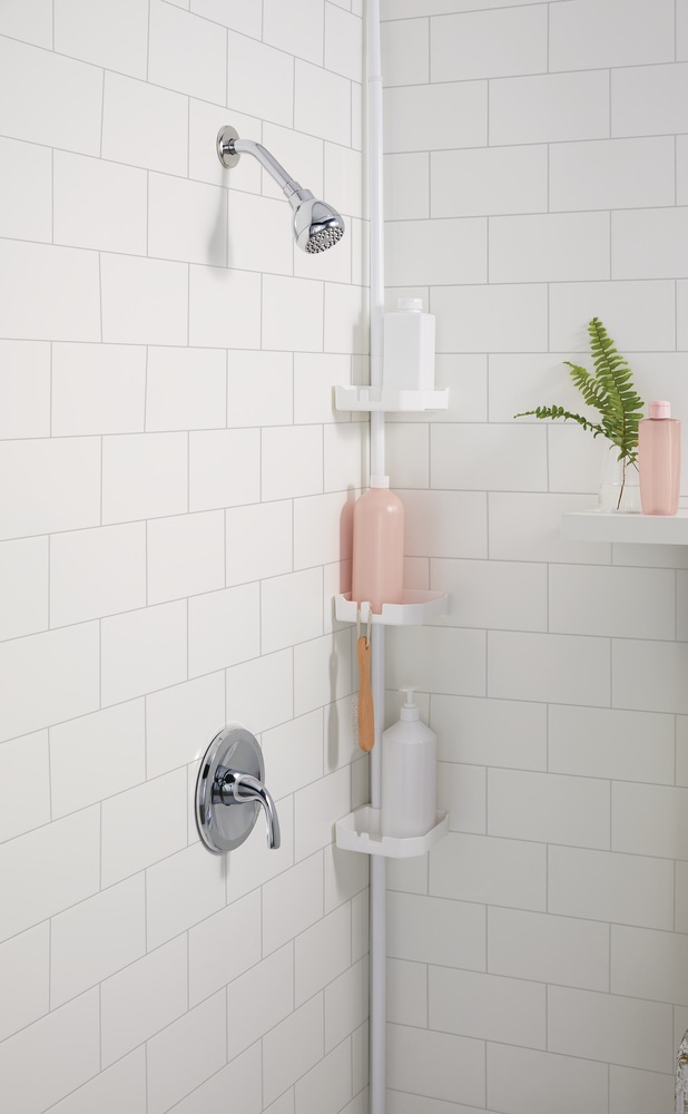 Type A 3ShelvesRustResistant Adjustable Tension Pole Shower Caddy