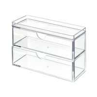 Organisateur pour 2 tiroirs tout usage The Home Edit par iDesign, mini Front_Angled_Left