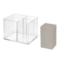 Porte-outils pour cheveux avec encart en silicone The Home Edit par iDesign, résistant à la chaleur Front_Angled_Left