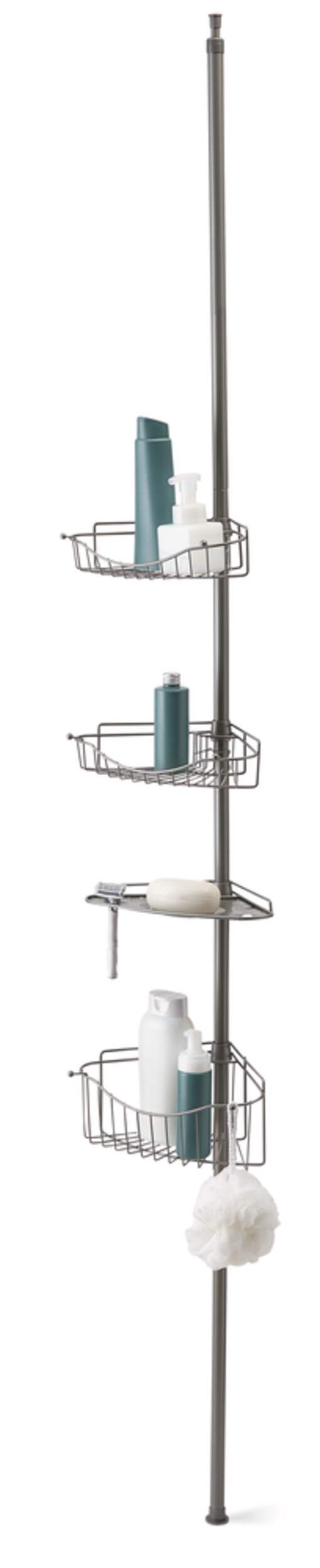 Type A 4ShelvesRustResistant Adjustable Tension Pole Shower Caddy