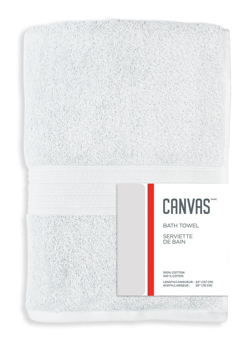 CANVAS Performance Cotton Absorbent Bath Towel, Assorted Colours, 54 x  30-in Canadian Tire