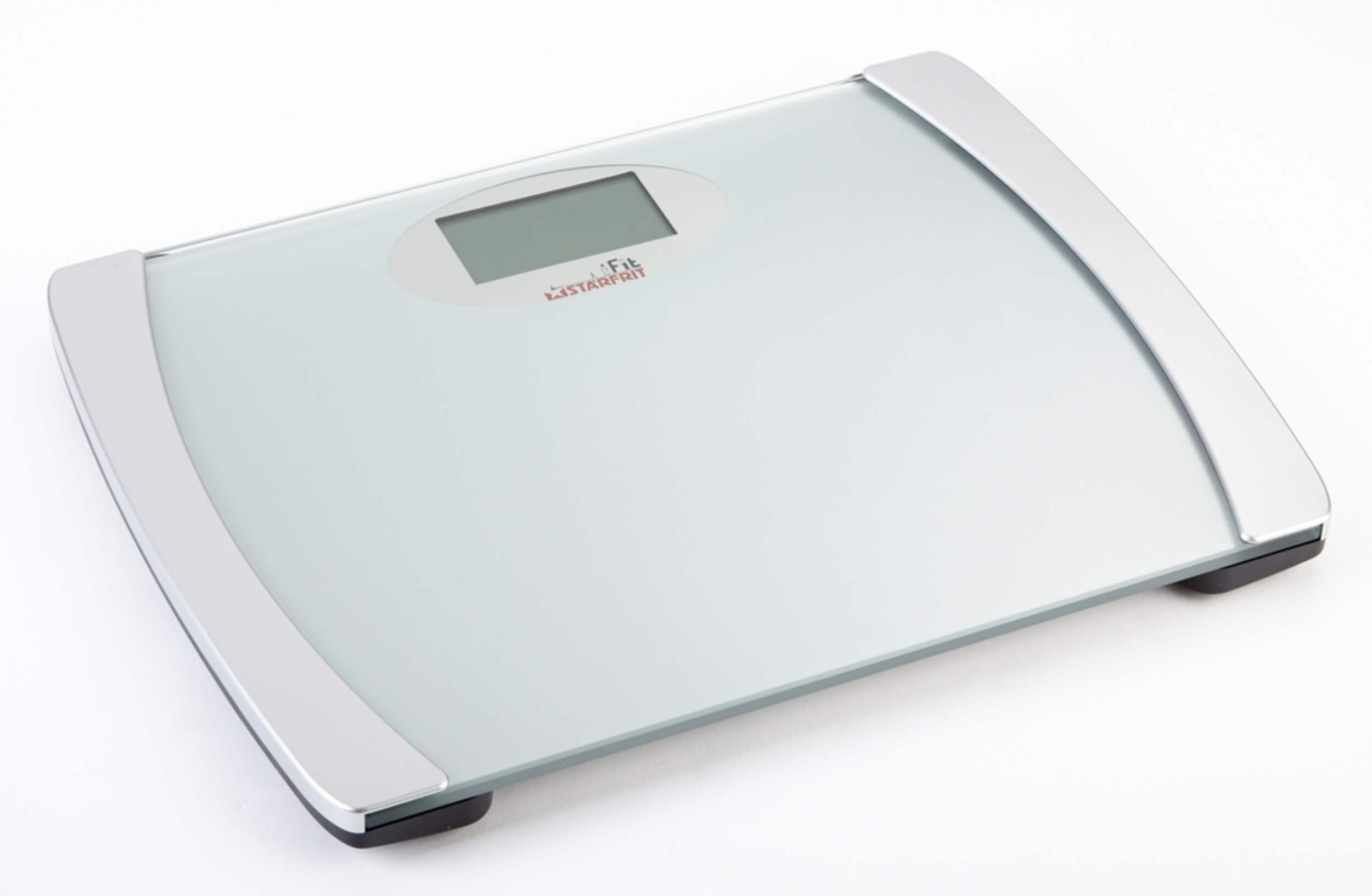 Starfrit Balance Digital LCD Display, Wide Electronic Glass Bathroom Scale/Weight Scale, White