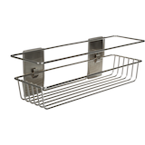 Range-accessoires de bain-douche 3M Command, nickel satiné Front_Angled_Right