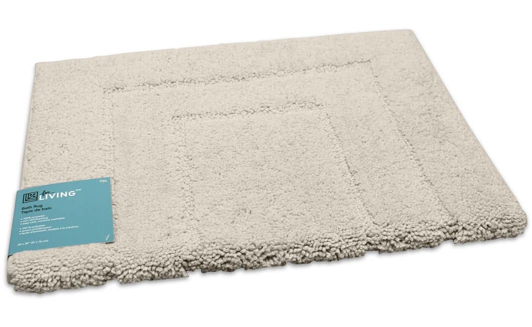 For Living Machine Wash Polyester Non-Slip Back Bath Rug, Assorted Colours,  20 x 30-in | Canadian Tire