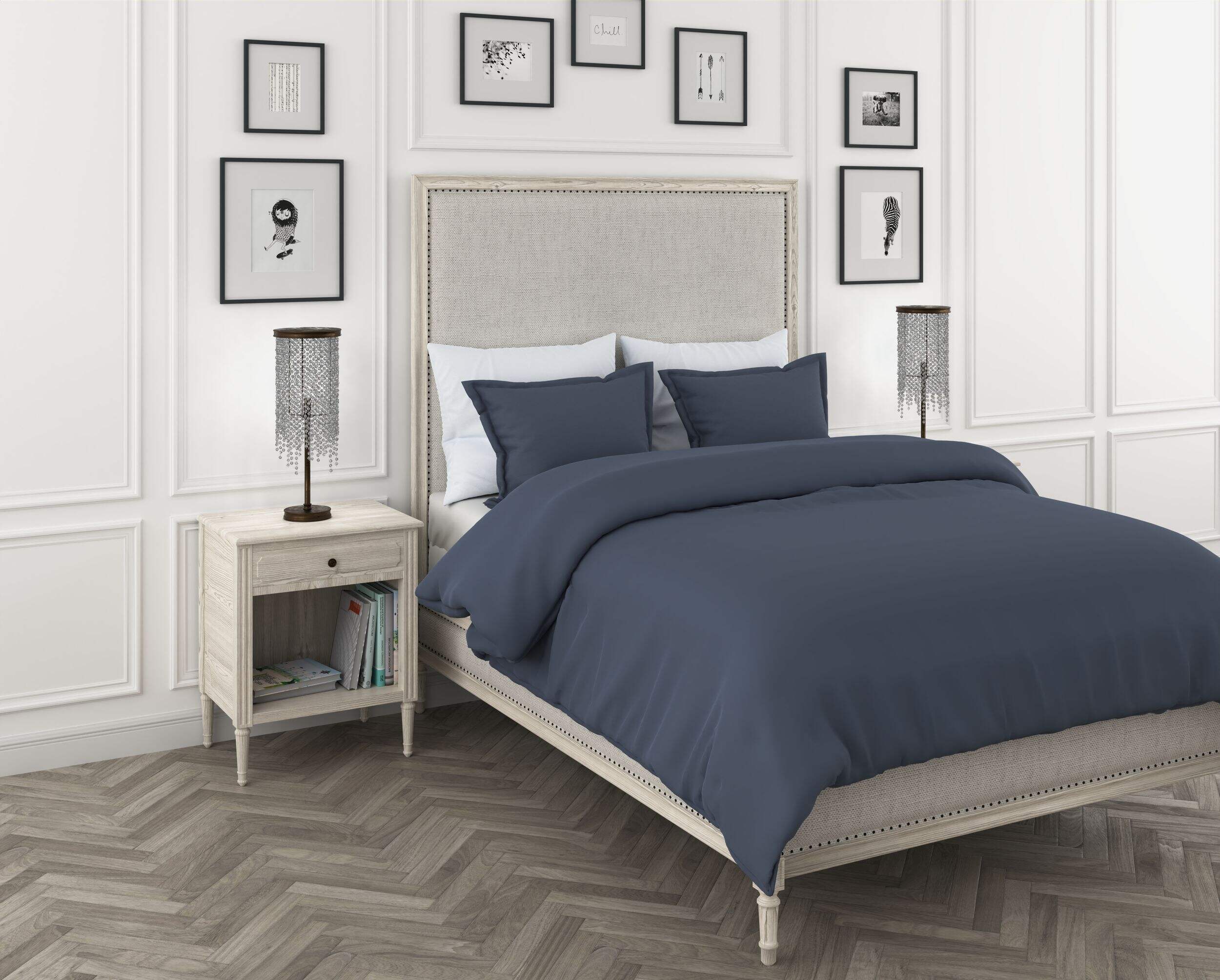 Millano Microfiber Double Queen Set, 3-pc, Assorted Colours and Sizes Front_Angled_Right