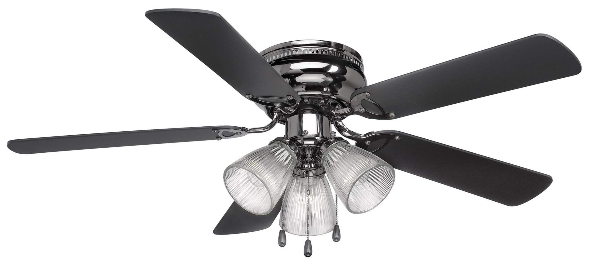 Likewise Hugger Ceiling Fan, Dark Nickel, 5-Blade, 42-in Bottom_Plunge