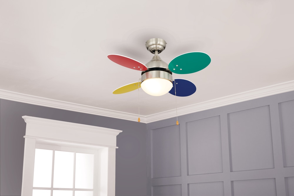 NOMA Ollie Reversible 4Blade 3Speed Ceiling Fan with Lighting, 30in