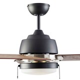 NOMA Ciara 3-Blade 3-Speed Ceiling Fan with LED Lighting, 48-in, Beach Maple CloseUp