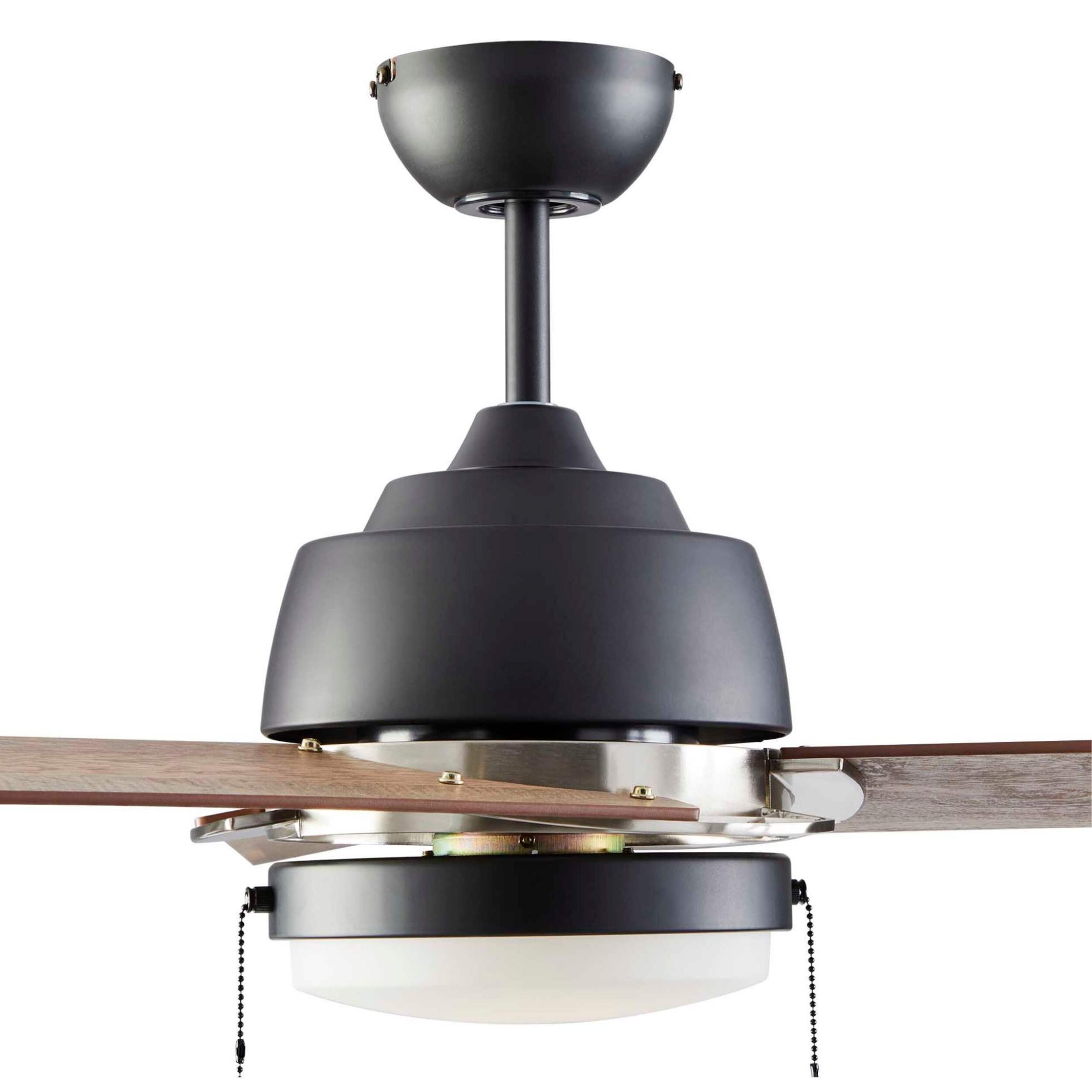 NOMA Ciara 3-Blade 3-Speed Ceiling Fan with LED Lighting, 48-in, Beach Maple CloseUp