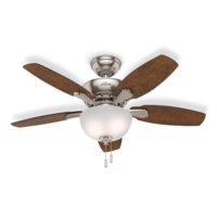 Hunter Simple Modern Reversible 4-Blade 3-Speed Ceiling Fan with ...