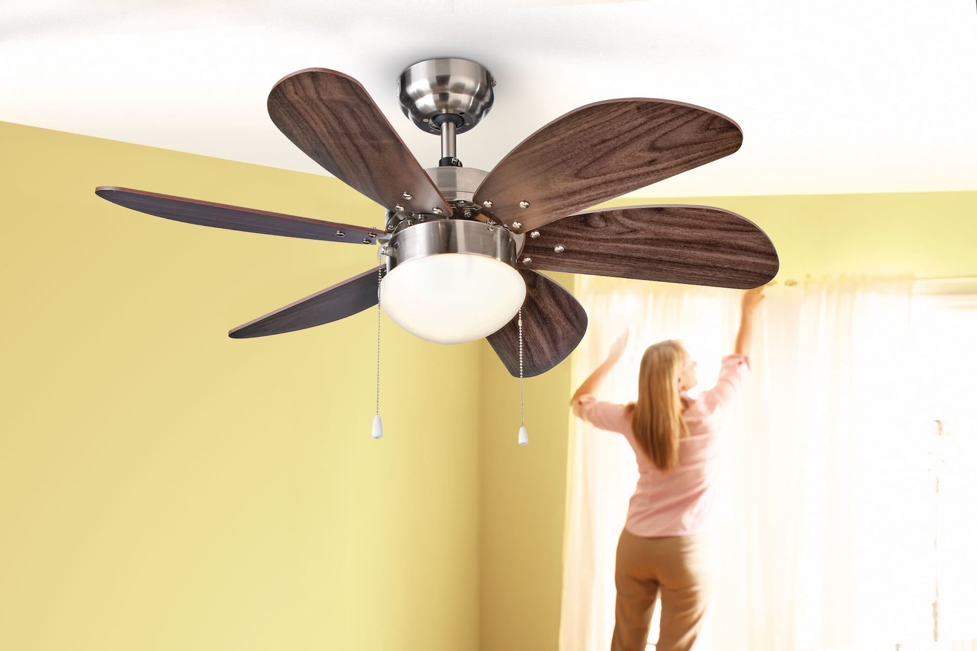 For Living Nordica Reversible 6-Blade 3-Speed Ceiling Fan with LED